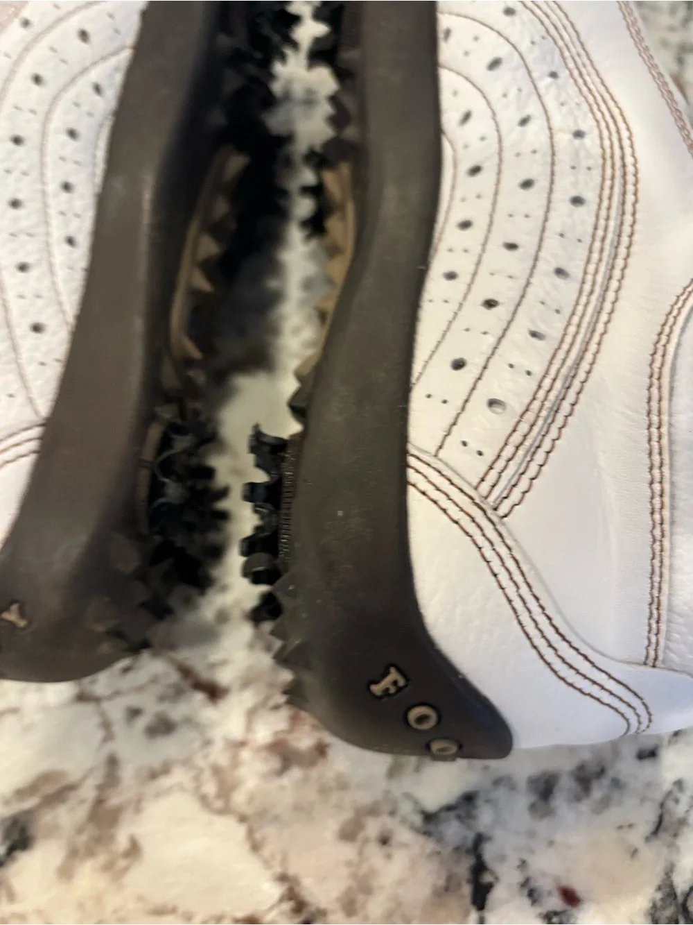 Foot Joy LoPro Collection Womens Golf Shoes Size 7.5W White Tan Ladies 97067